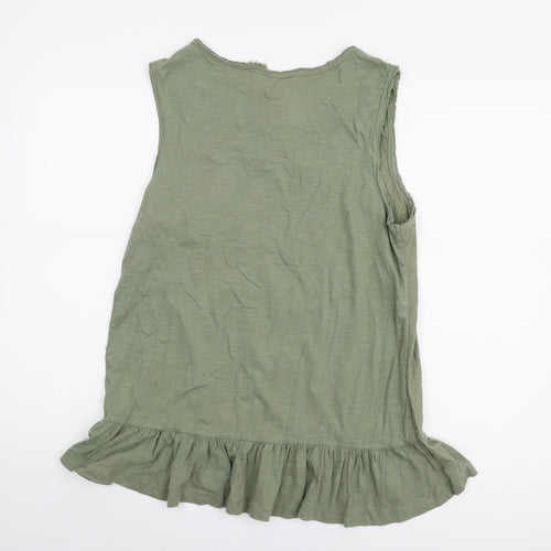Roman Women's Green Cotton Tank Top UK 14