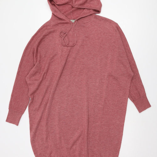 Asos Women's Pink Hooded Jumper, Size 10, Relaxed Fit