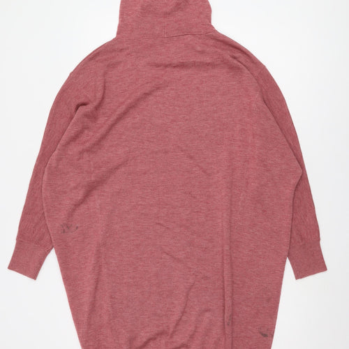 Asos Women's Pink Hooded Jumper, Size 10, Relaxed Fit