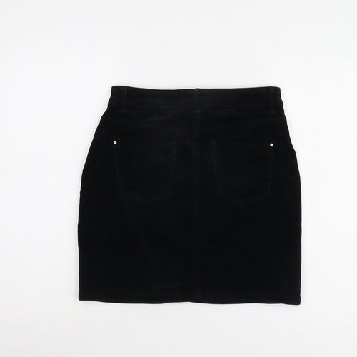 Dorothy Perkins Women's Black Corduroy Pencil Skirt Size 6