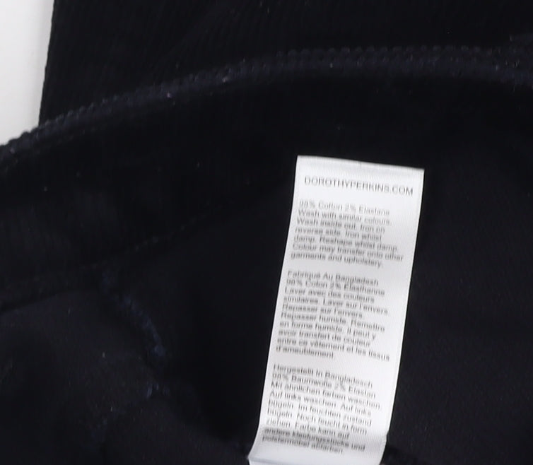 Dorothy Perkins Women's Black Corduroy Pencil Skirt Size 6