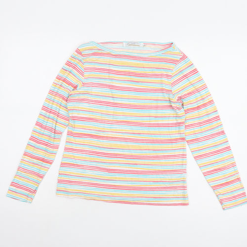 John Lewis Women's Multicoloured Striped T-Shirt, Size 12