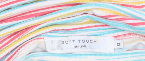 John Lewis Women's Multicoloured Striped T-Shirt, Size 12