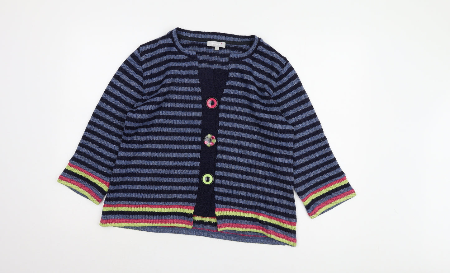 Marks and Spencer Women's Multicoloured Striped Cardigan L