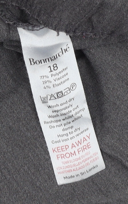 Bonmarché Women’s Grey Straight Leg Trousers Size 18