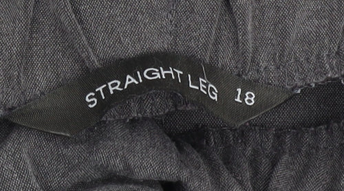 Bonmarché Women’s Grey Straight Leg Trousers Size 18