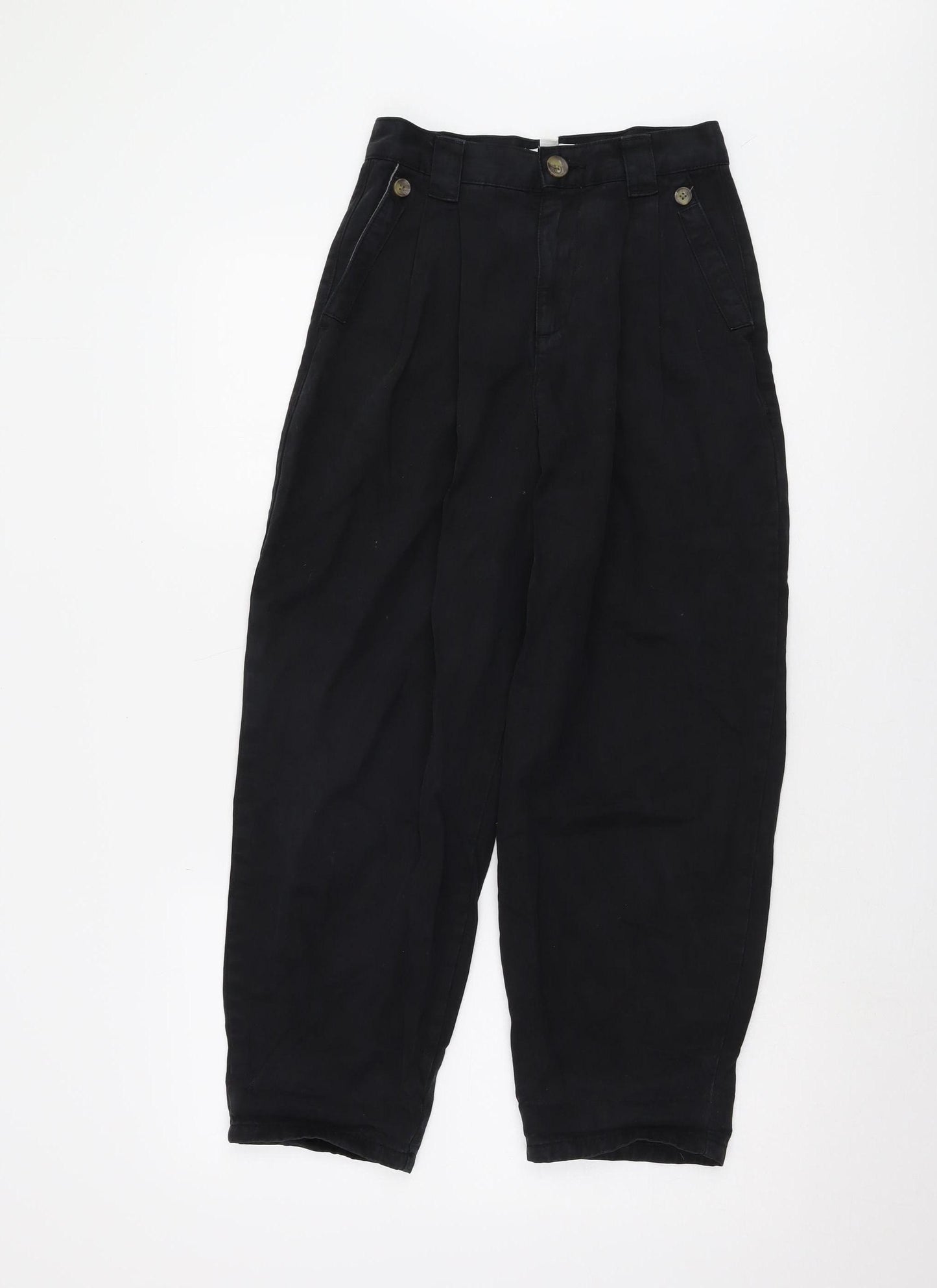 Topshop Women's Black Petite Trousers, Size 8
