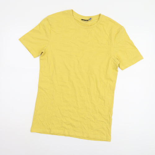 ASOS Design Men's Yellow L Cotton Crew Neck Tee