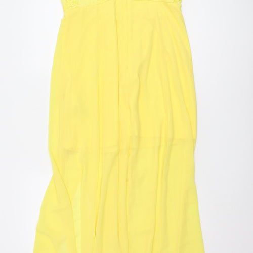 New Look Women's Yellow Maxi Dress, Size 14, Lined