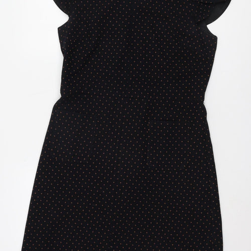 Next Women's Black Polka Dot Shift Dress Size 12