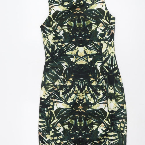 H&M Women's Multicoloured Geometric Sheath Dress Size 12