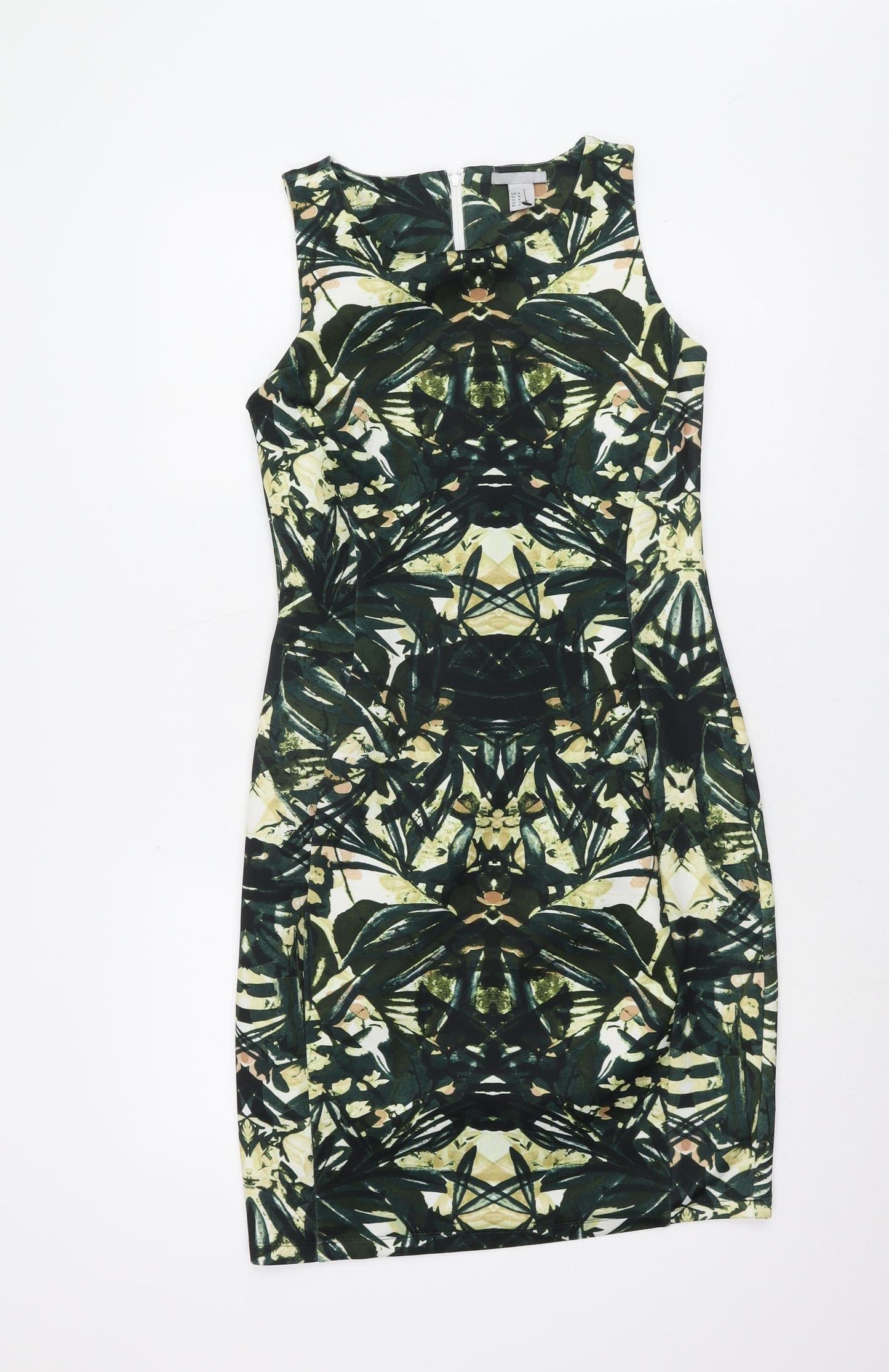 H&M Women's Multicoloured Geometric Sheath Dress Size 12