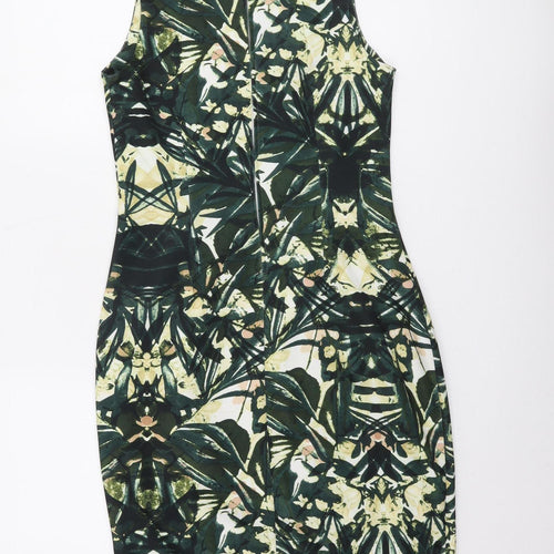 H&M Women's Multicoloured Geometric Sheath Dress Size 12