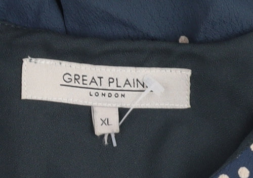 Great Plains Women's Blue XL Shift Dress