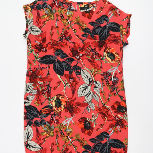 Next Women's Red Floral Dress Size 14