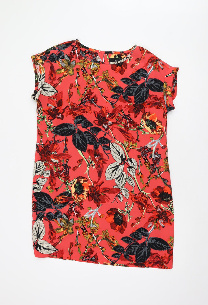 Next Women's Red Floral Dress Size 14