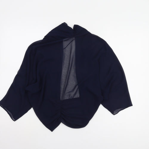 Roman Women's Blue Chiffon Wrap Blouse Size 18
