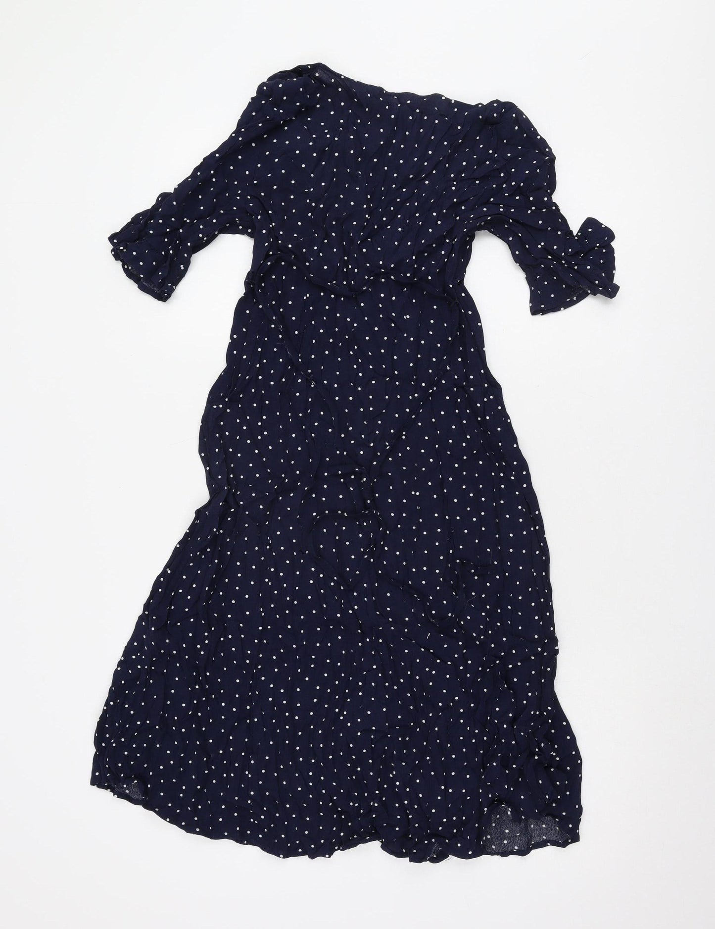 H&M Maternity Blue Polka Dot 3/4 Sleeve Dress