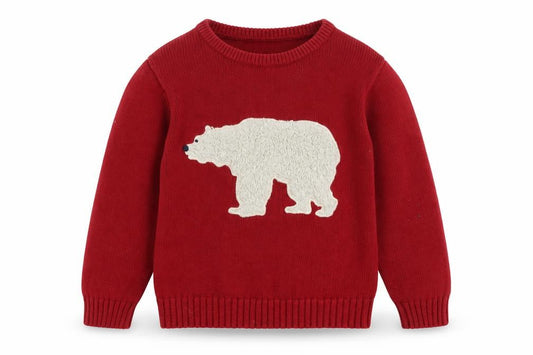 babyGap Boys Red Polar Bear Jumper 5 Years Pullover Knit