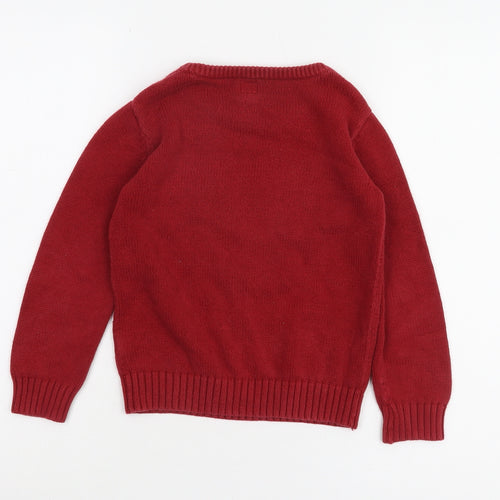 babyGap Boys Red Polar Bear Jumper 5 Years Pullover Knit