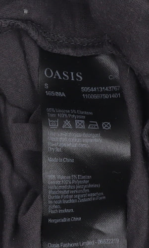 Oasis Women's Black Long Sleeve T-Shirt, Size S