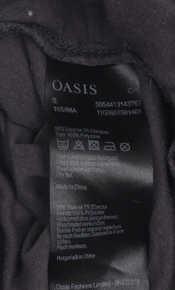Oasis Women's Black Long Sleeve T-Shirt, Size S