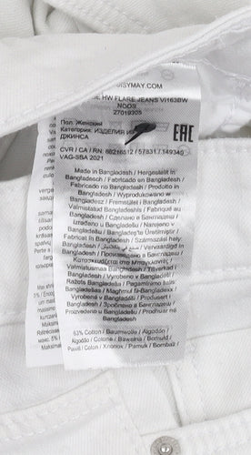 Noisy May Women's White Flared Jeans Size 30