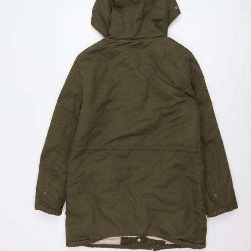Brave Soul Women's Green Parka Jacket Size 8