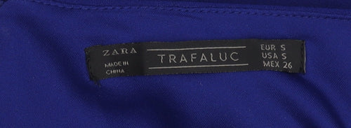 Zara Women Blue Sleeveless V-Neck Playsuit S