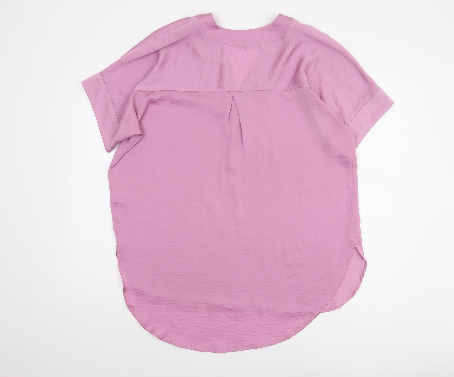 Marks and Spencer Women's Pink V-Neck Top, Size 14