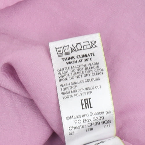 Marks and Spencer Women's Pink V-Neck Top, Size 14