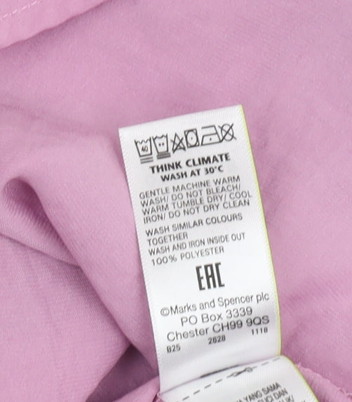 Marks and Spencer Women's Pink V-Neck Top, Size 14