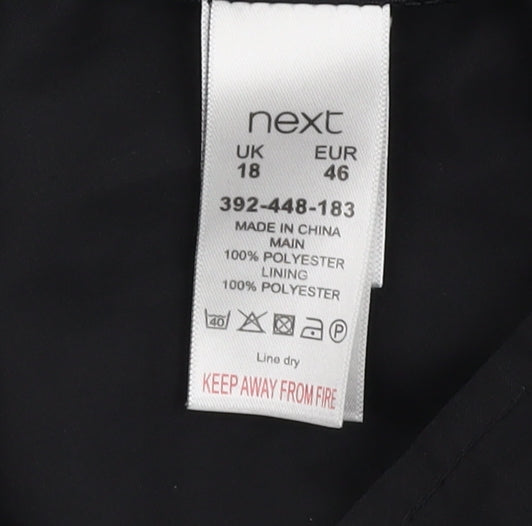 Next Women's Black Shift Dress UK Size 18 Knee Length