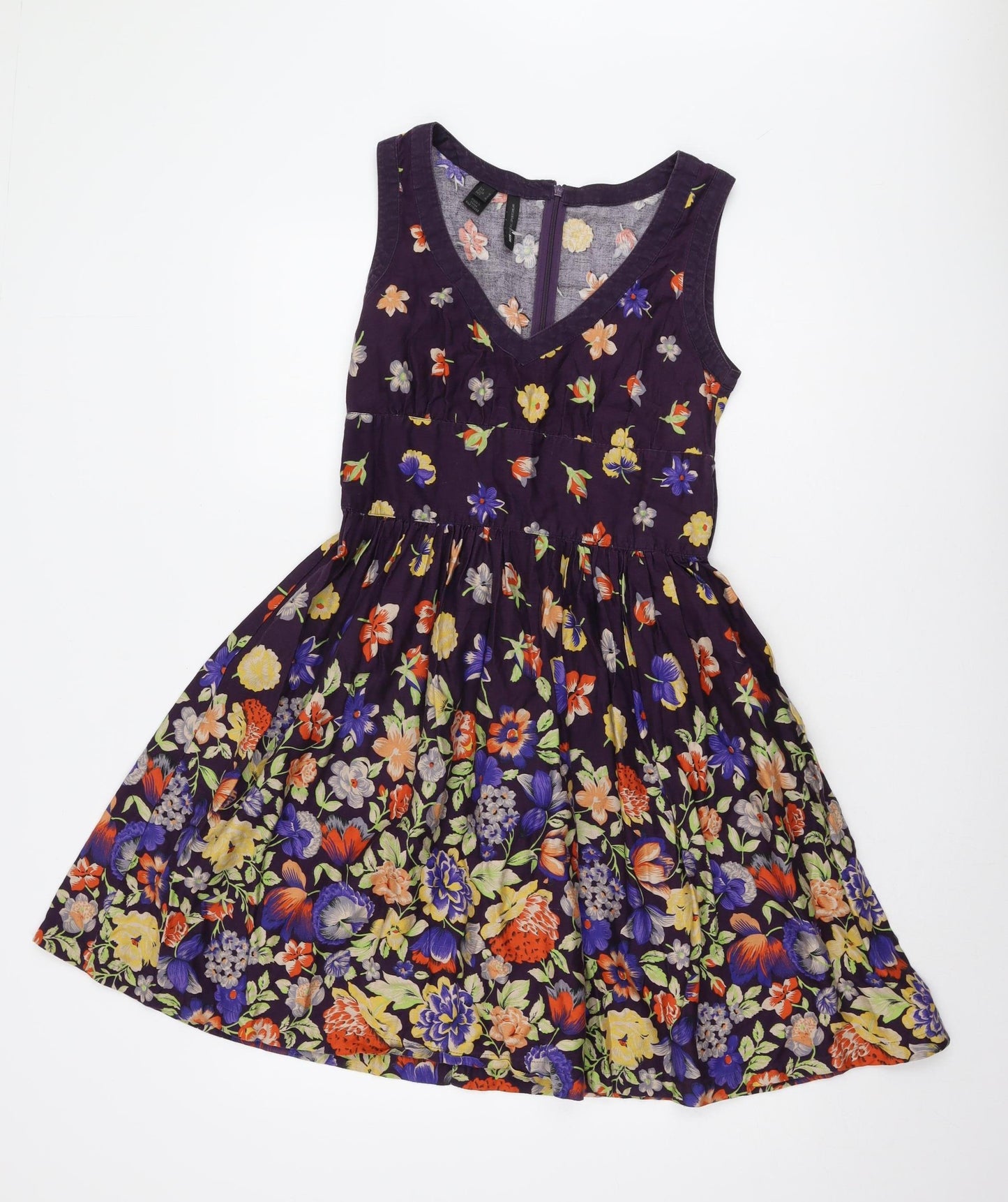 MNG Women's Multicoloured A-Line Floral Dress Size 10