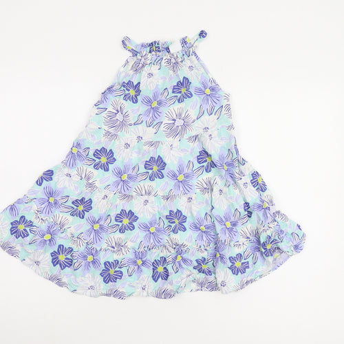 Zara Girls Multicoloured Floral Halter Dress, Size 8