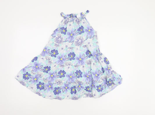 Zara Girls Multicoloured Floral Halter Dress, Size 8