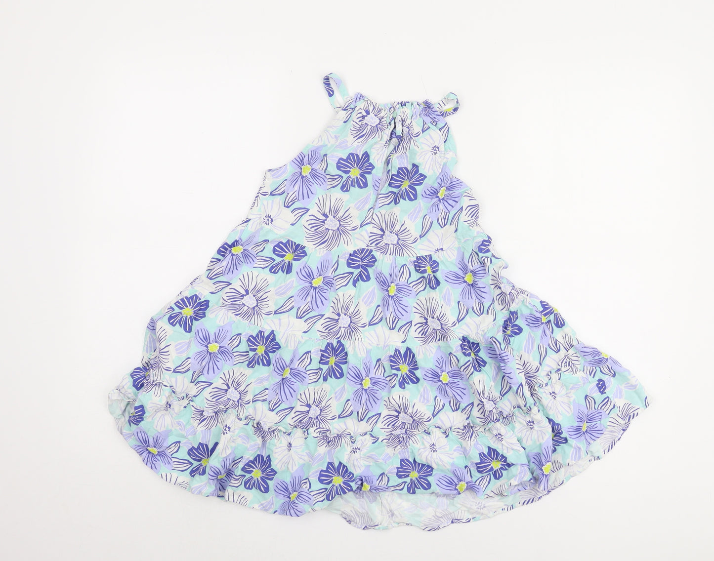 Zara Girls Multicoloured Floral Halter Dress, Size 8