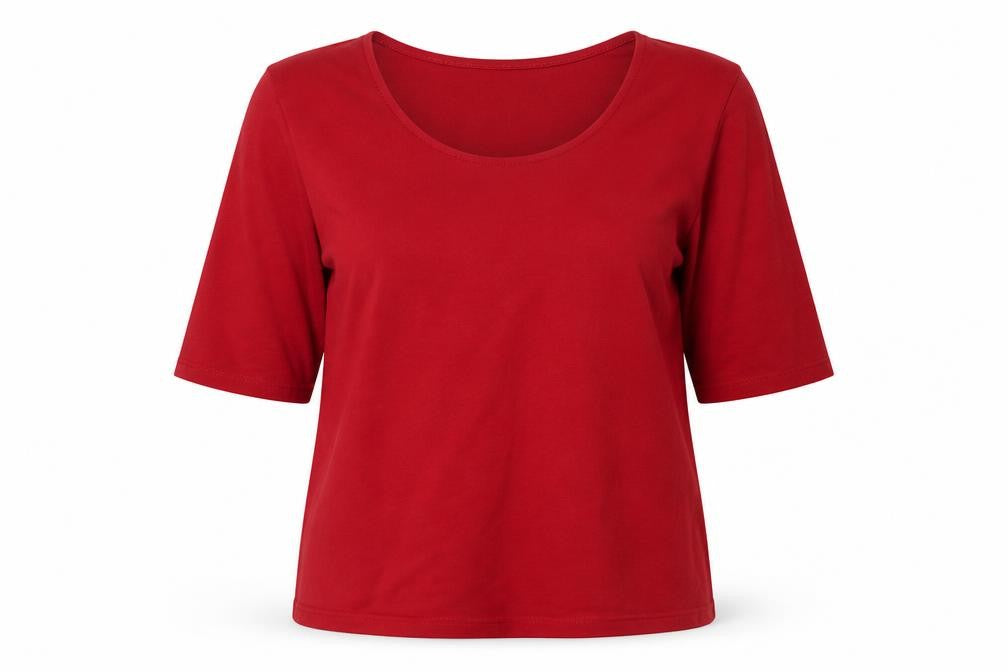 Precis Women's Red T-Shirt, Size L, 3/4 Sleeve, Casual