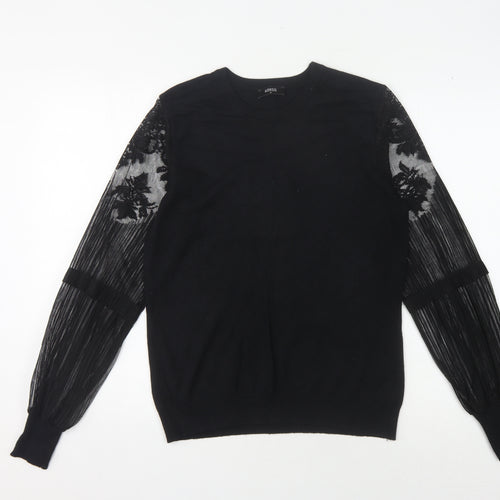 Klass Women's Black Pullover Jumper Size M