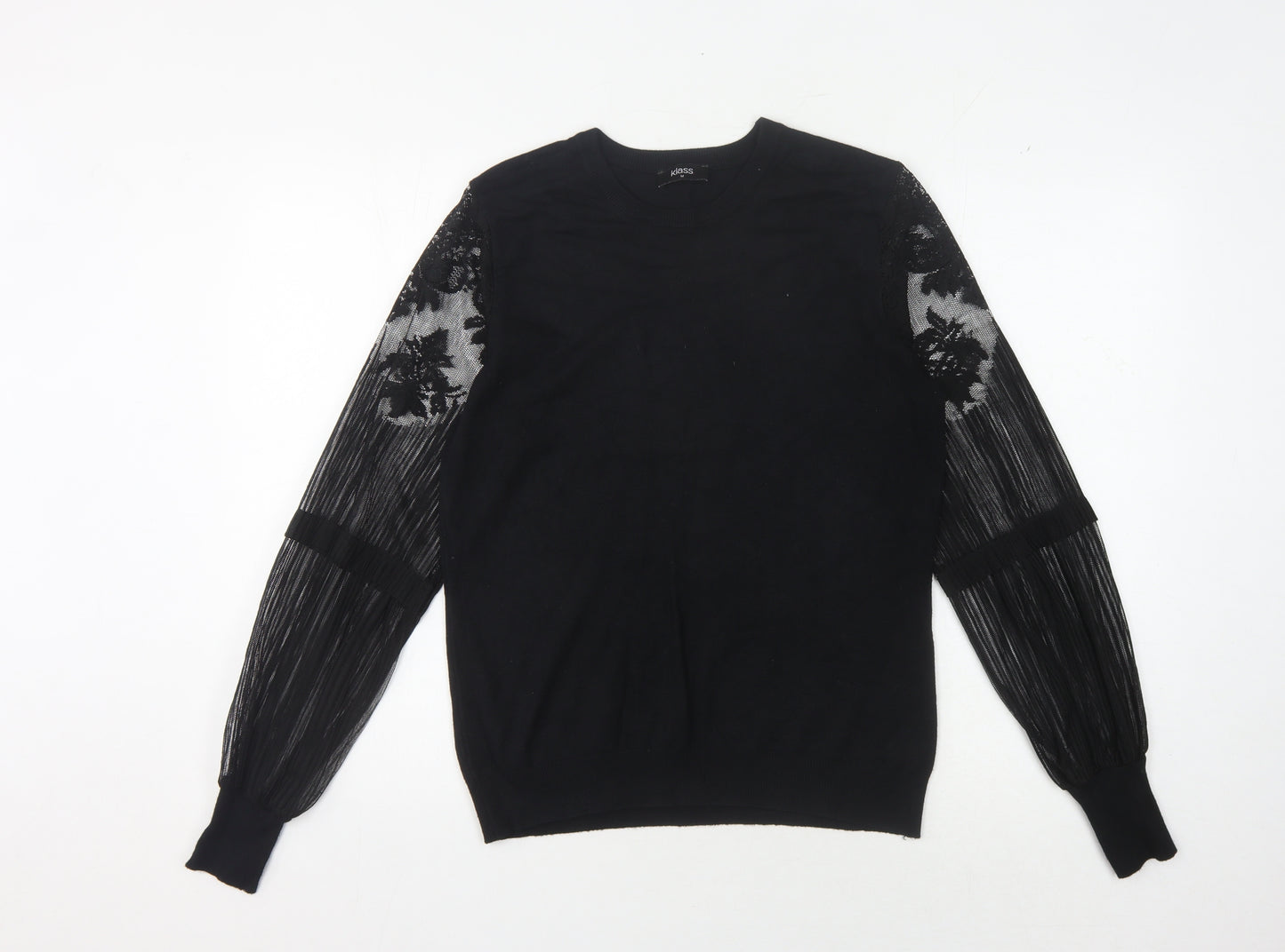 Klass Women's Black Pullover Jumper Size M