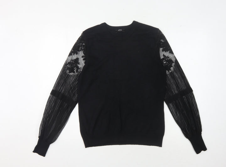 Klass Women's Black Pullover Jumper Size M