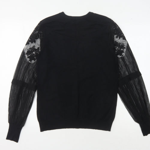Klass Women's Black Pullover Jumper Size M