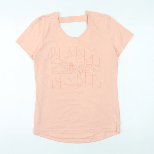 Adidas Women's Pink M Basic T-Shirt Climalite