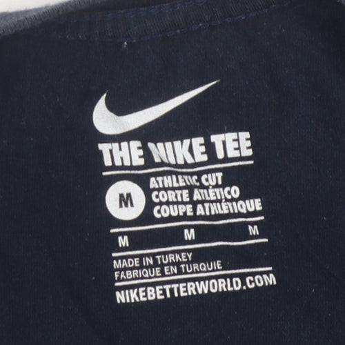 Nike Men's Blue Athletic Crew Neck T-Shirt Size M