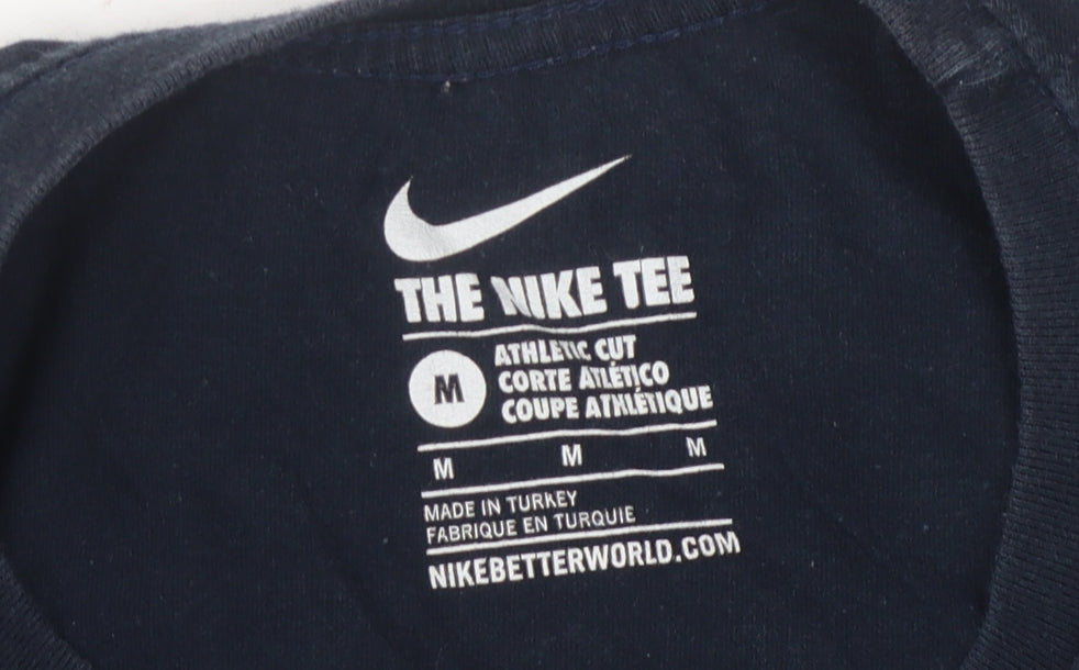 Nike Men's Blue Athletic Crew Neck T-Shirt Size M