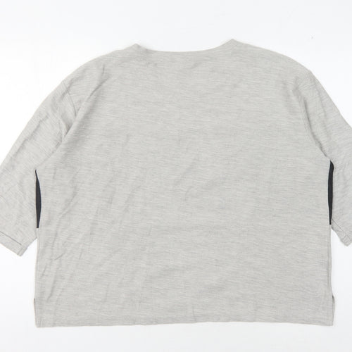 Jacqueline de Yong Women's Grey XL Colourblock T-Shirt