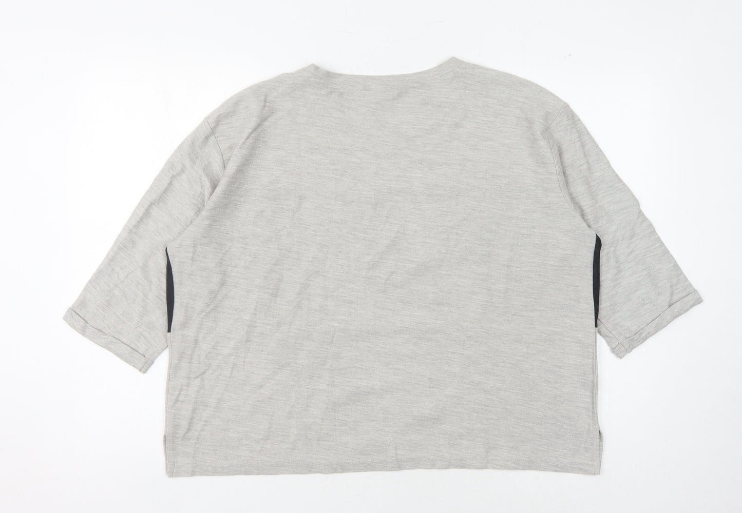 Jacqueline de Yong Women's Grey XL Colourblock T-Shirt