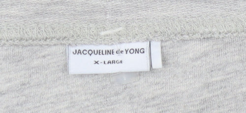 Jacqueline de Yong Women's Grey XL Colourblock T-Shirt