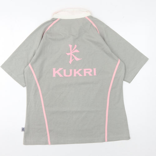 Kukri Women's Grey Collared Activewear Top Size 18