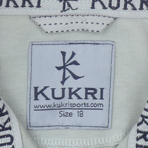 Kukri Women's Grey Collared Activewear Top Size 18